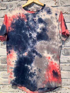 YININF Tie-Dye Crew Neck Cotton Tee
